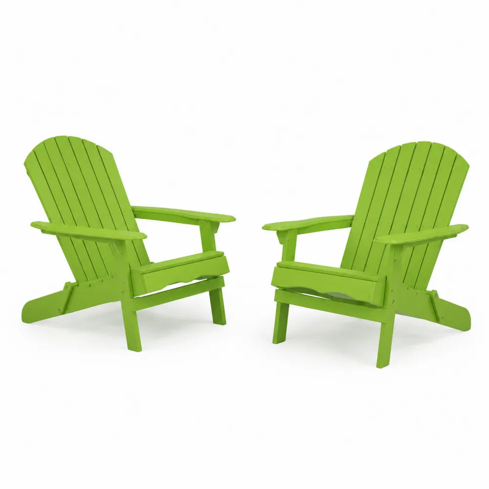 2er Set Holz Adirondack Gartenstühle Grün