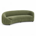 C-förmiges Sofa Stoff Grün 230 cm