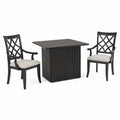 Esszimmer-Set Eiche Schwarz mit Polsterstühlen